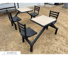 2 cafe/restaurant table with chair booths