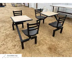 2 cafe/restaurant table with chair booths